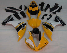 Yamaha R1 Fairings (2009-2011) Yellow, Black, White Stripe at KingsMotorcycleFairings.com