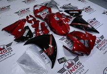 Yamaha YZF-R1 Fairings (2012-2014) Candy Red, Black, White Stripe at KingsMotorcycleFairings.com