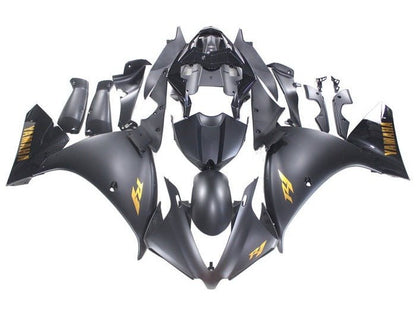 Yamaha R1 Fairings (2012-2014) Matte Black, Gold, Gloss Black at KingsMotorcycleFairings.com