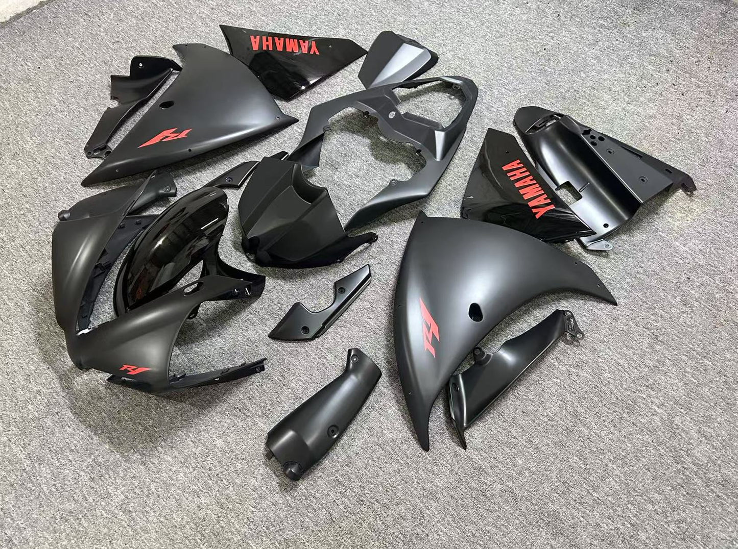 Yamaha YZF-R1 Fairings (2012-2014) Matte Black, Red, Gloss Black from KingsMotorcycleFairings.com