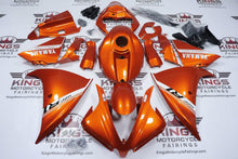 Yamaha YZF-R1 Fairings (2012-2014) Orange, White Stripe at KingsMotorcycleFairings.com