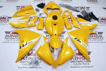 Yamaha YZF-R1 Fairings (2012-2014) Yellow, White Stripe at KingsMotorcycleFairings.com