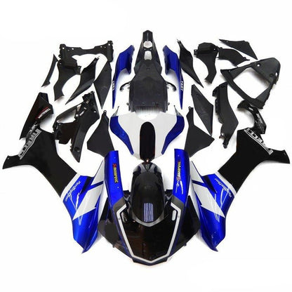 Yamaha R1 Fairings (2015-2019) Black, Blue, White Akropovic at KingsMotorcycleFairings.com