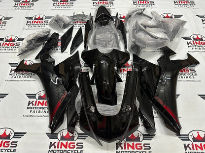 Yamaha YZF-R1 Fairings (2020-2025) Black, Red at KingsMotorcycleFairings.com