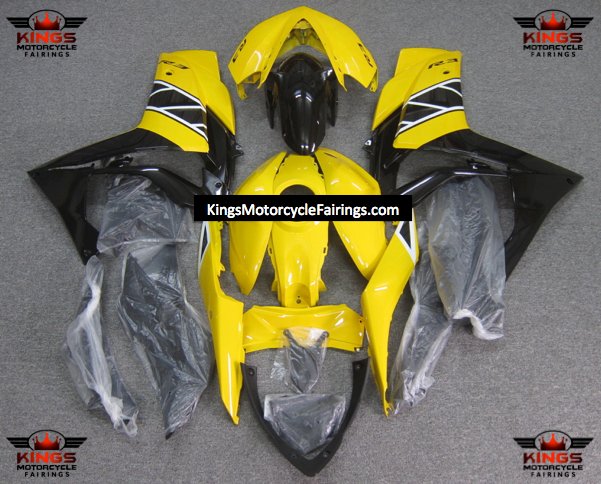 Yamaha R3 Fairings (2015-2018) Yellow, Black, White at KingsMotorcycleFairings.com