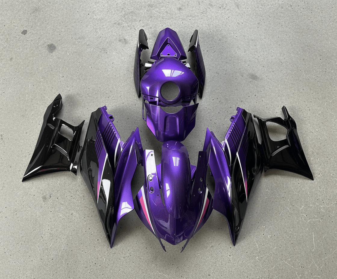 Yamaha YZF-R3 Fairings (2019-2021) Purple, Black, Pink at KingsMotorcycleFairings.com