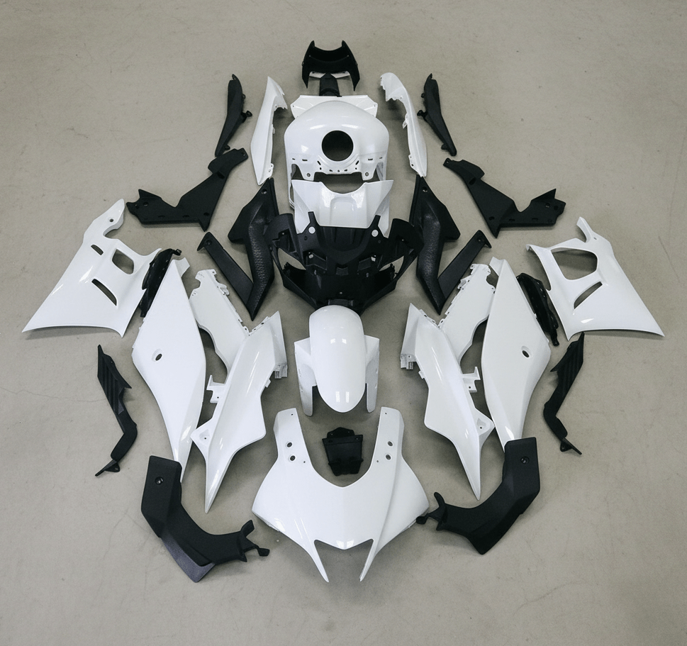 Yamaha YZF-R3 Fairings (2019-2021) White at KingsMotorcycleFairings.com