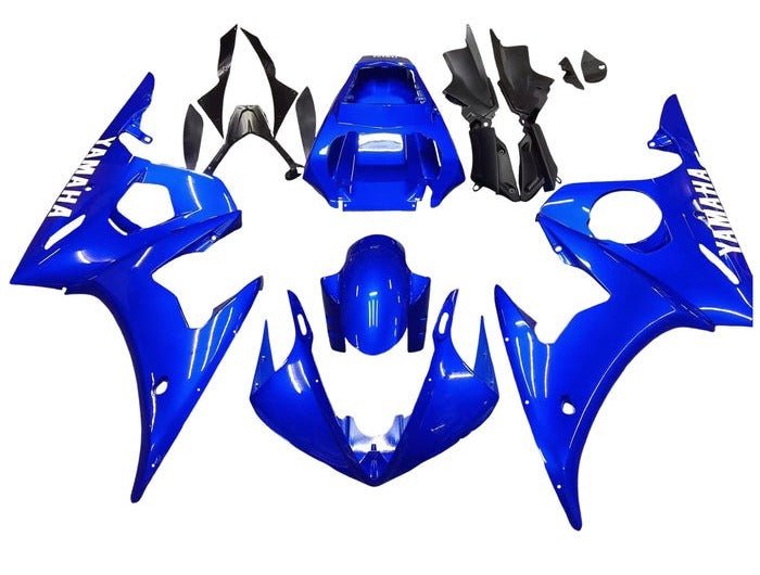 Yamaha R6 Fairings (2003-2004) Blue Gloss, White at KingsMotorcycleFairings.com