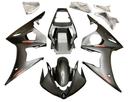 Yamaha YZF-R6 Fairings (2003-2004) Matte Black, Red from KingsMotorcycleFairings.com
