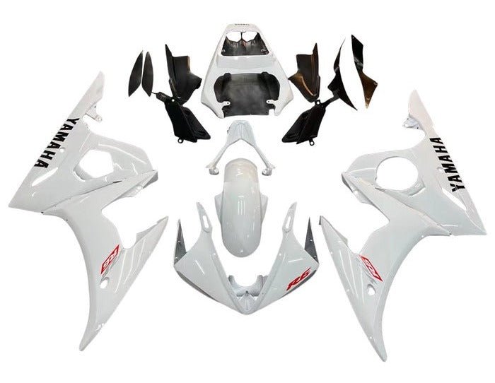 Yamaha R6 Fairings (2003-2004) White Gloss, Red, Black at KingsMotorcycleFairings.com