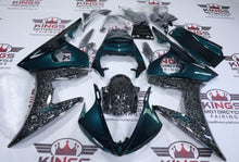 Yamaha YZF-R6 Fairings (2005) Faux Forged Carbon Fiber, Green at KingsMotorcycleFairings.com