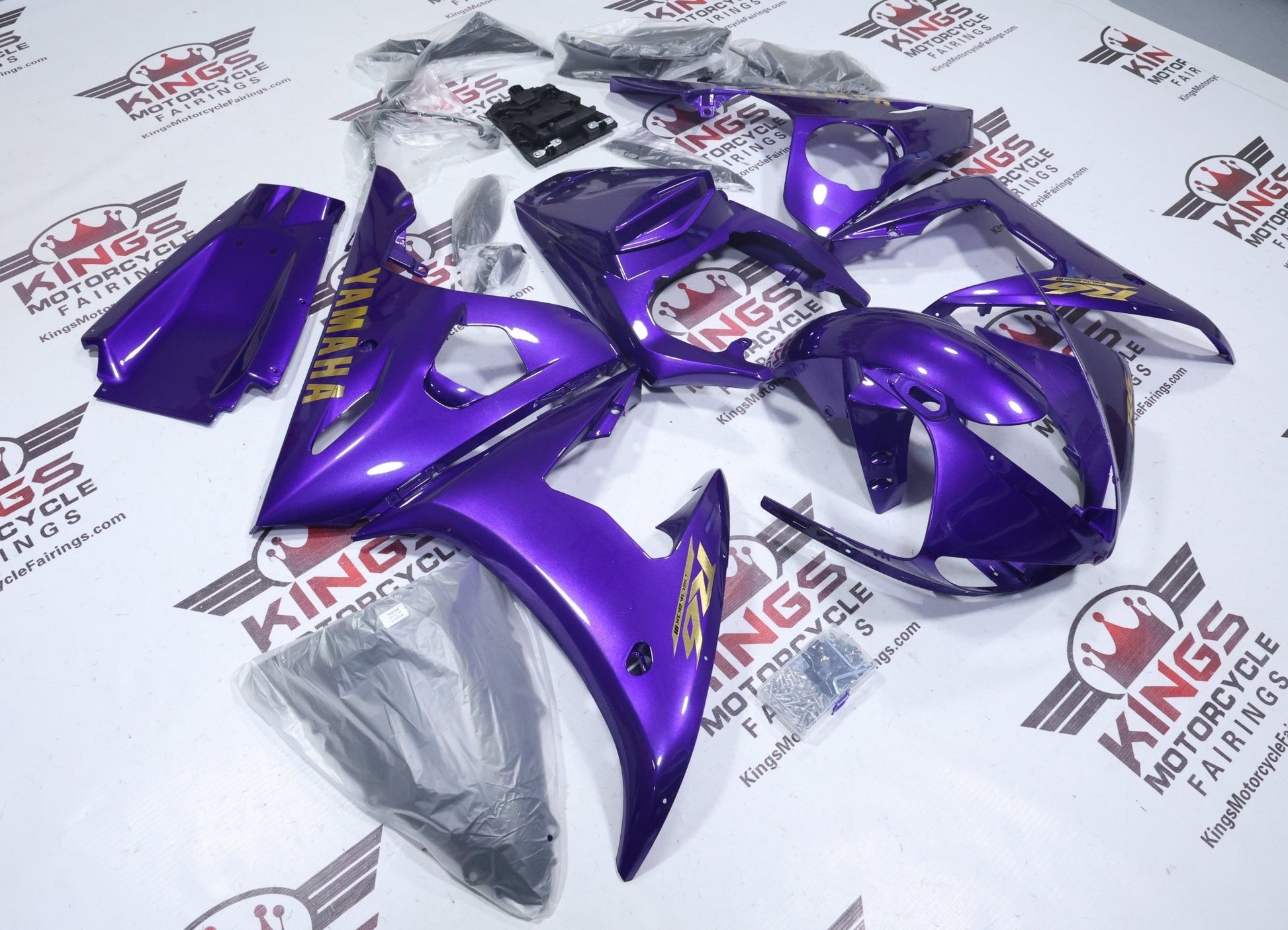 Yamaha YZF-R6 Fairings (2005) Purple, Gold Metallic at KingsMotorcycleFairings.com