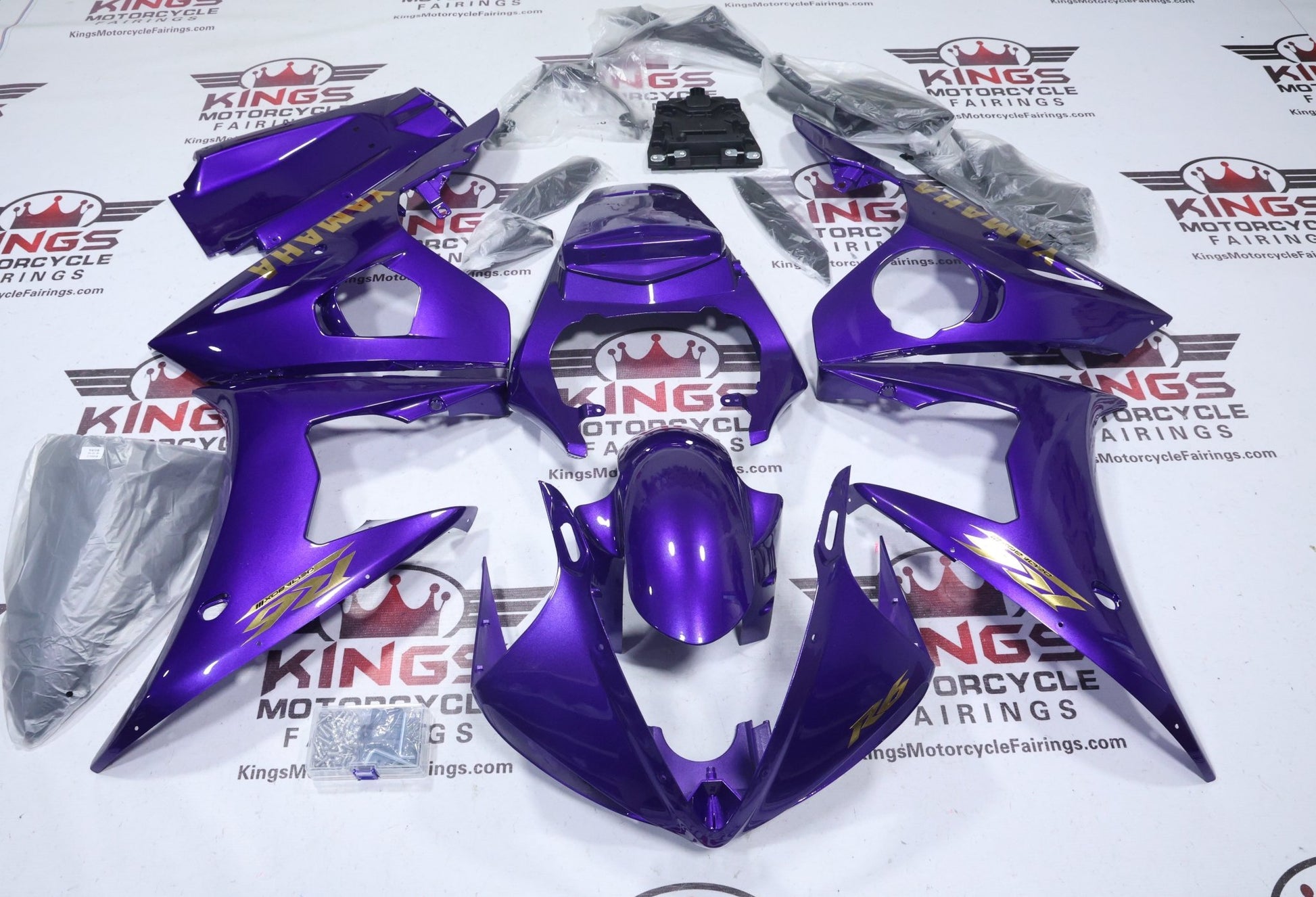 Yamaha YZF-R6 Fairings (2005) Purple, Gold from KingsMotorcycleFairings.com
