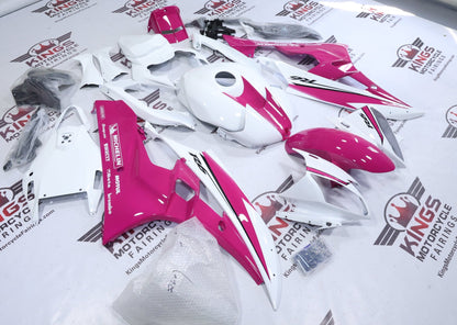 Yamaha YZF-R6 Fairings (2006-2007) White, Pink from KingsMotorcycleFairings.com
