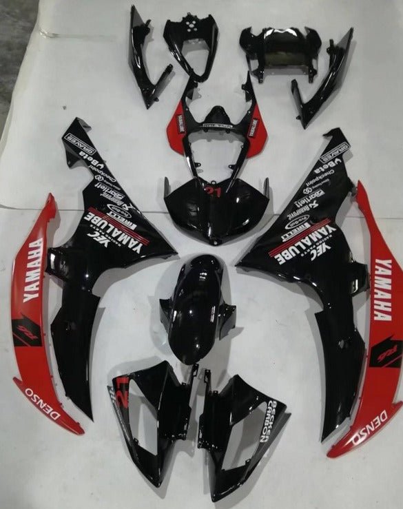 Yamaha YZF-R6 Fairings (2008-2016) Black, Red, White, Denso at KingsMotorcycleFairings.com