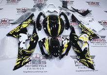 Yamaha YZF-R6 Fairings (2008-2016) Black, Yellow, White Japanese Geisha at KingsMotorcycleFairings.com