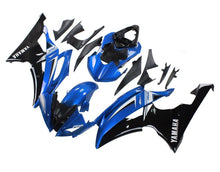 Yamaha R6 Fairings (2008-2016) Blue, Black, White, Stripe at KingsMotorcycleFairings.com