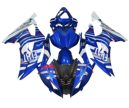Yamaha YZF-R6 Fairings (2008-2016) Blue, White, Stripe, Fiat at KingsMotorcycleFairings.com