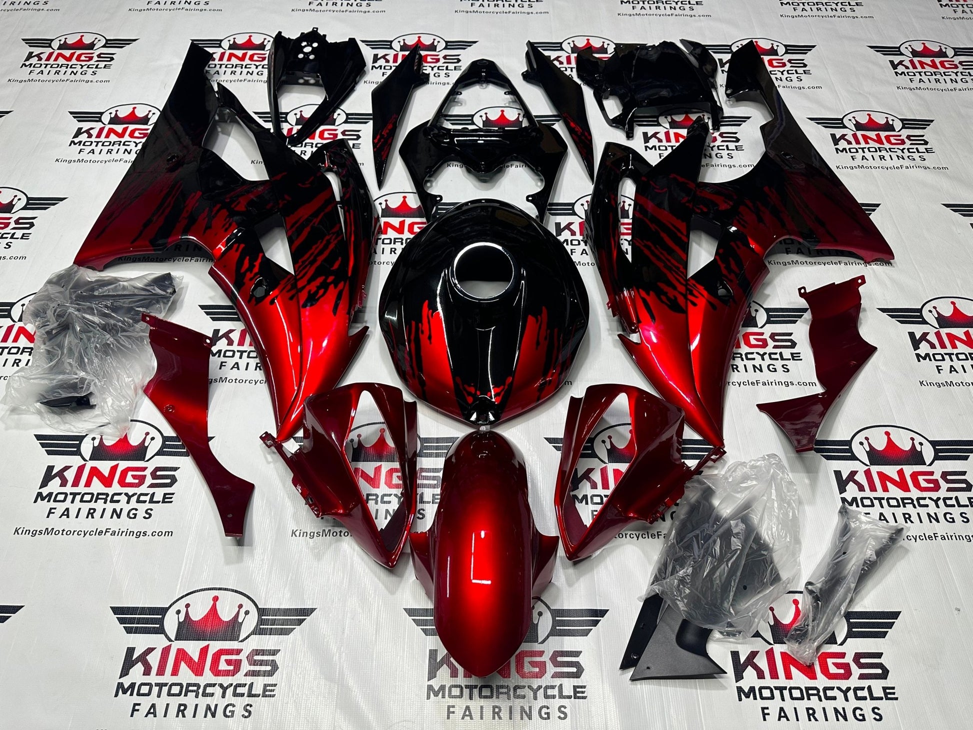Yamaha YZF-R6 Fairings (2008-2016) Candy Apple Red, Black Fade at KingsMotorcycleFairings.com
