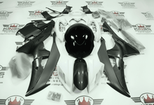 Yamaha YZF-R6 Fairings (2008-2016) Faux Carbon Fiber, White, Black at KingsMotorcycleFairings.com
