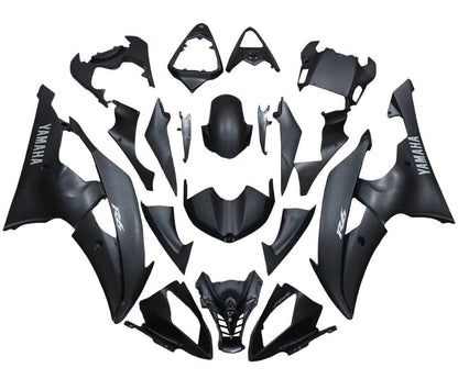 Yamaha YZF-R6 Fairings (2008-2016) Matte Black, Silver at KingsMotorcycleFairings.com