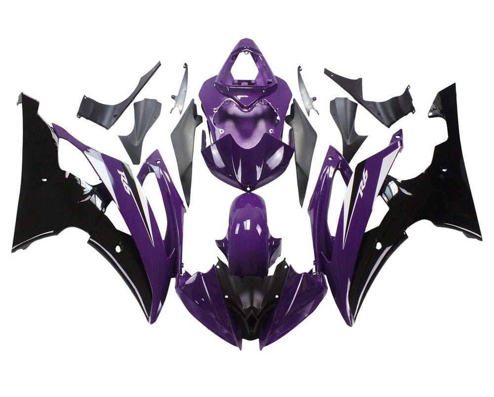 Yamaha R6 Fairings (2008-2016) Purple, Black at KingsMotorcycleFairings.com