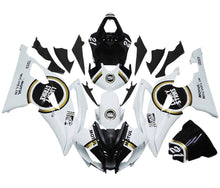 Yamaha R6 Fairings (2008-2016) White, Gold, Black Lucky Strike at KingsMotorcycleFairings.com