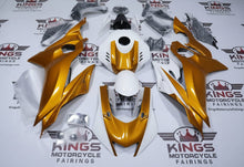 Yamaha YZF-R6 Fairings (2017-2022) Gold, White at KingsMotorcycleFairings.com