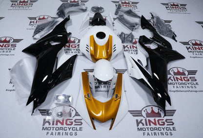Yamaha YZF-R6 Fairings (2017-2022) White, Gold, Black at KingsMotorcycleFairings.com