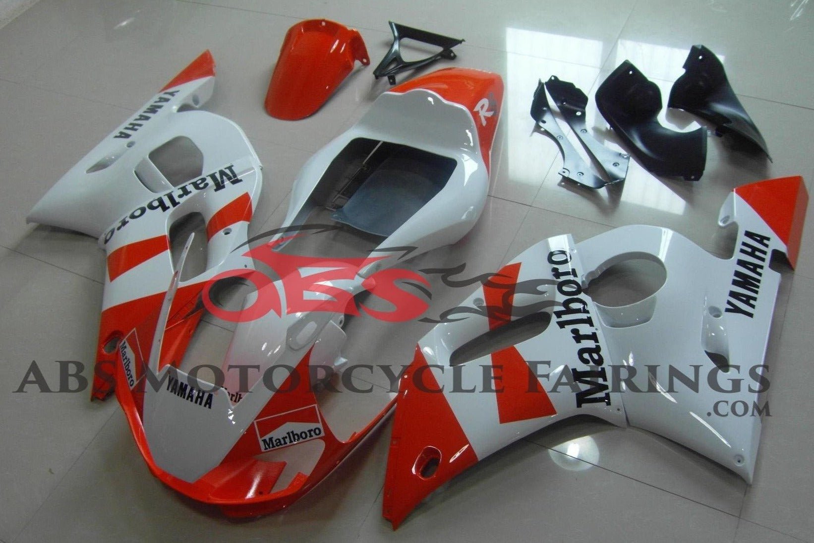 Shop Yamaha YZF-R6 Fairings (1998-2002) Orange, White Marlboro at KingsMotorcycleFairings.com