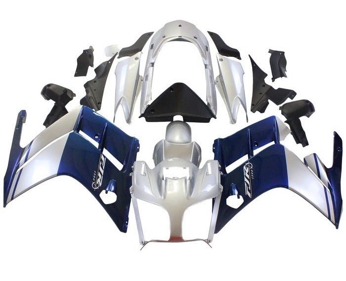 Yamaha FJR1300 Fairings (2007-2012) Dark Blue, Silver from KingsMotorcycleFairings.com