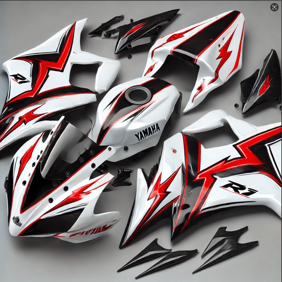 Yamaha R1 Fairings (2009-2011) White, Black, Red Special Edition from KingsMotorcycleFairings.com