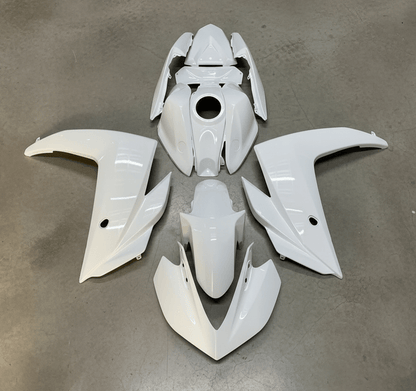 Yamaha R3 Fairings (2015-2018) All White at KingsMotorcycleFairings.com