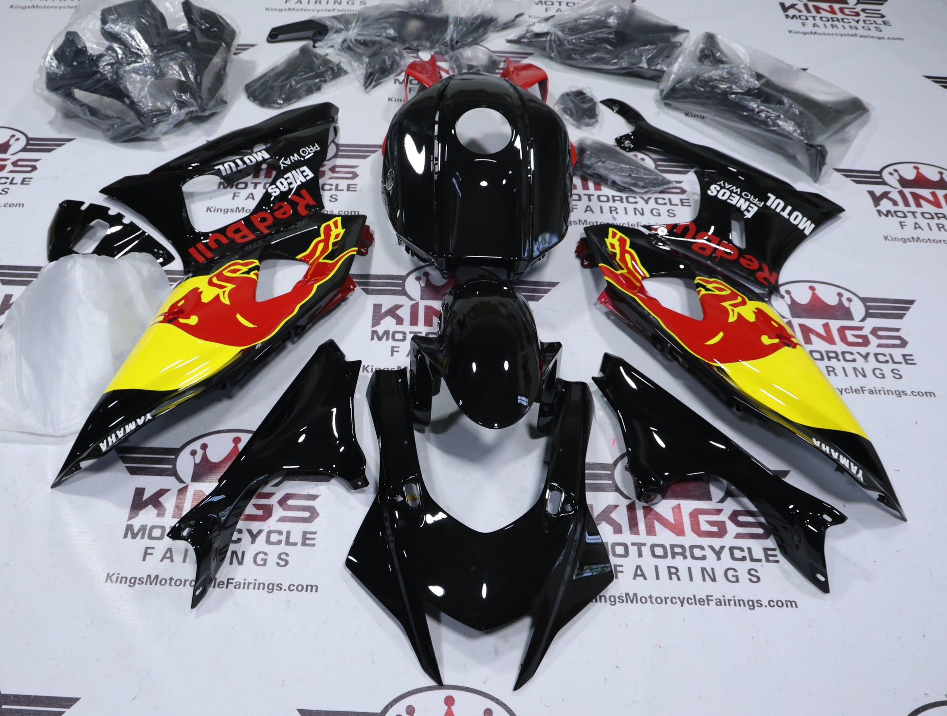 Yamaha R7 Fairing Kit (2021-2025) Black, Yellow, RedBull at KingsMotorcycleFairings.com