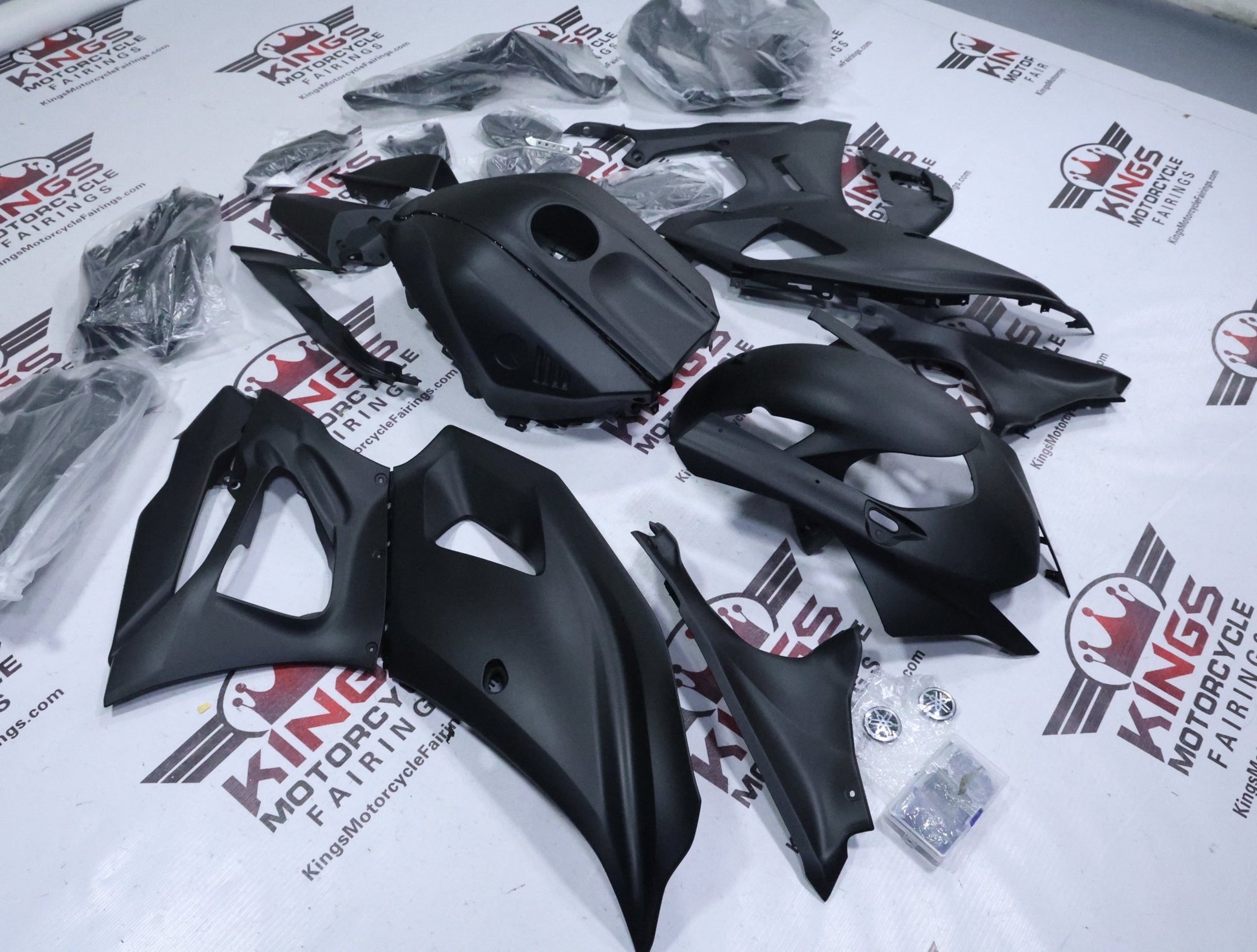 Yamaha R7 Fairing Set (2021-2025) All Matte Black at KingsMotorcycleFairings.com