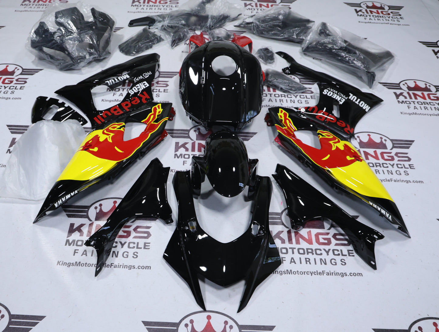 Yamaha R7 Fairings (2021-2025) Black, Yellow, RedBull from KingsMotorcycleFairings.com