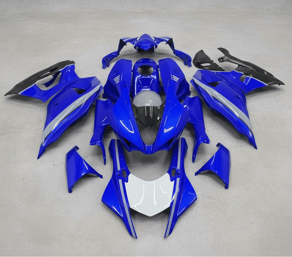 Yamaha R7 Fairings (2021-2025) Blue, Nardo Gray from KingsMotorcycleFairings.com
