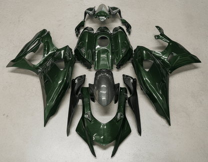 Yamaha R7 Fairings (2021-2025) Faux Carbon Fiber, Green Carbon Fiber from KingsMotorcycleFairings.com