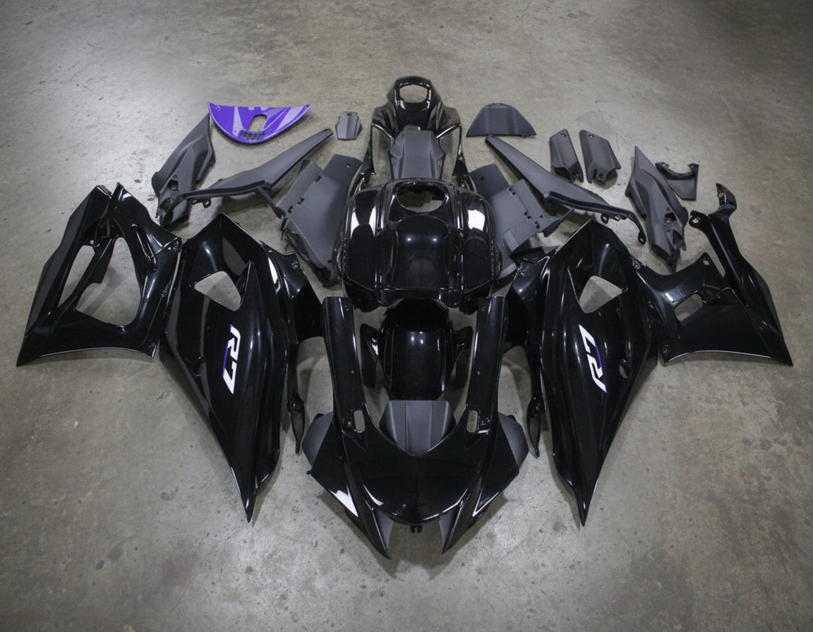 Yamaha R7 Fairings (2021-2025) Gloss Black at KingsMotorcycleFairings.com