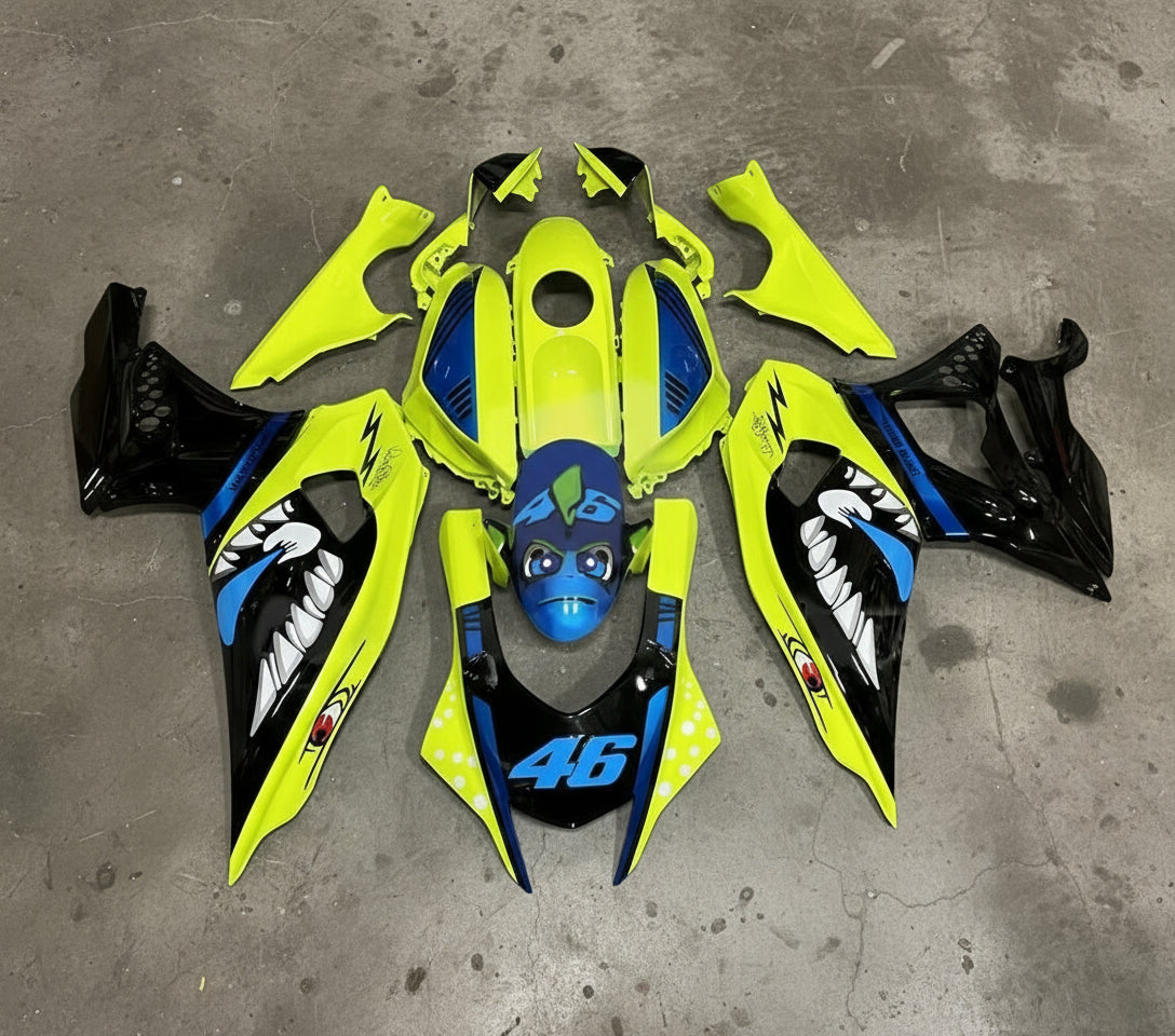 Yamaha R7 Fairings (2021-2025) Yellow, Black Shark at KingsMotorcycleFairings.com