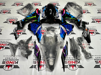 Yamaha YZF-R1 Fairing Kit (2020-2025) Black, Blue Monster at KingsMotorcycleFairings.com