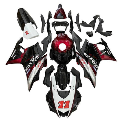 Yamaha YZF-R3 Fairings (2022-2024) Dark Red, Silver, Black at KingsMotorcycleFairings.com