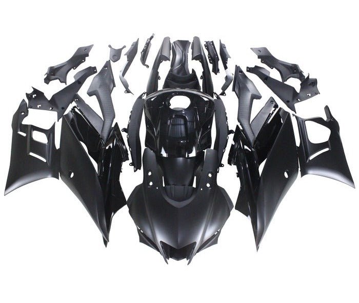 Yamaha YZF-R3 Fairings (2022-2024) Matte Black, Gloss Black at KingsMotorcycleFairings.com