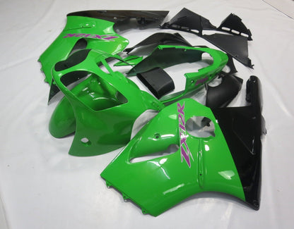 Green, Black and Purple Fairing Kit for a 2000 & 2001 Kawasaki ZX-12R motorcycle