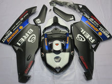 Matte Black Breil Fairing Kit for a 2005 & 2006 Ducati 999 motorcycle. The photos used are to display the overall fairing design, so please note that this is for a Ducati 999 and the decals will certainly have 999 and not the 749 decals