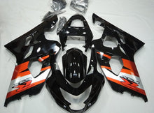 Black and Orange Fairing Kit for a 2004 & 2005 Suzuki GSX-R600 motorcycle