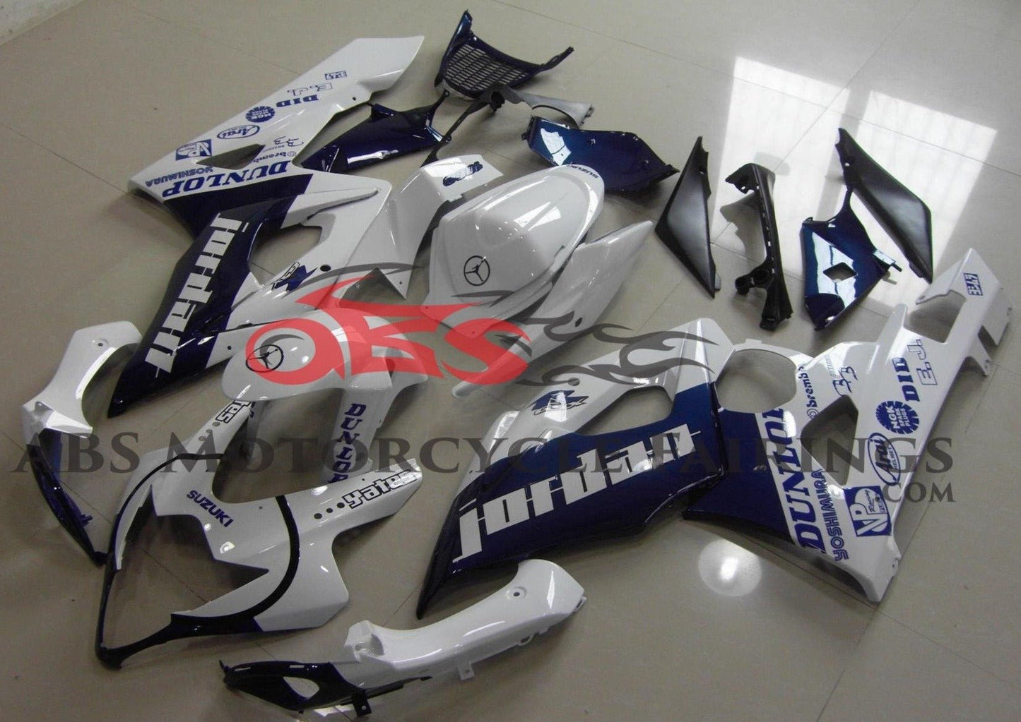 Suzuki GSXR1000 (2005-2006) White & Dark Blue Michael Jordan Fairings