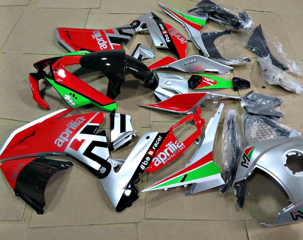 Aprilia RS4125 Fairing kit (2012-2016) Red, Silver, Black, Green at KingsMotorcycleFairings.com