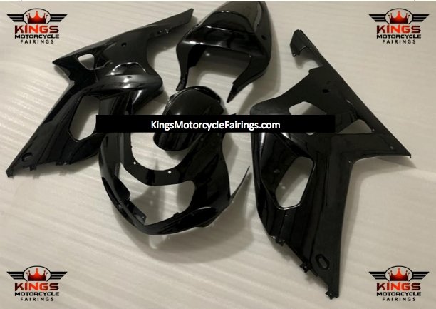 Black Fairing Kit for a 2000, 2001, 2002 & 2003 Suzuki GSX-R750 motorcycle