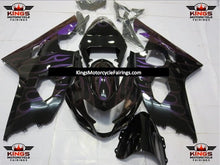 Suzuki GSXR600 (2004-2005) Black & Purple Flame Fairings